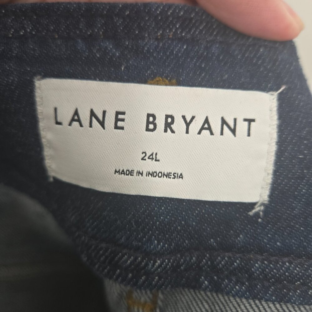 Lane Bryant Dark Blue Ultra High-Rise Signature Fit Wide Leg Jeans 24 Long - Picture 10 of 14